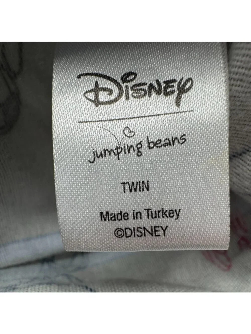 Disney Jumping Beans Bedsheet Flat & Fitted Sheet Set Twin Mickey Mouse Gray
